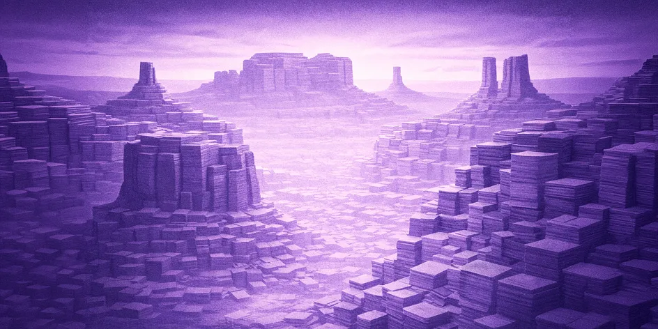 Futuristic city with rainbow road